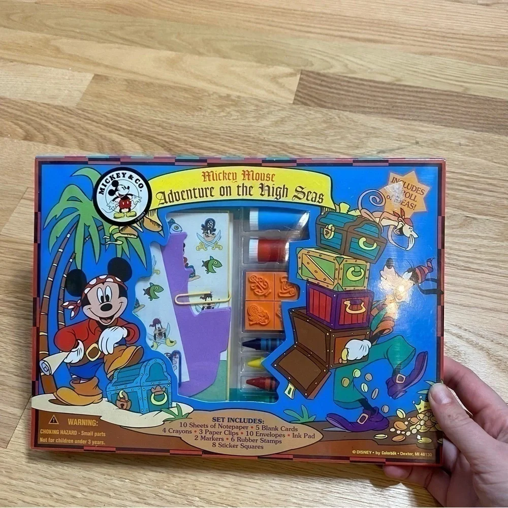 Disney Mickey Mouse Adventure on the High Seas Art Kit NEW Stamper Crayon Marker